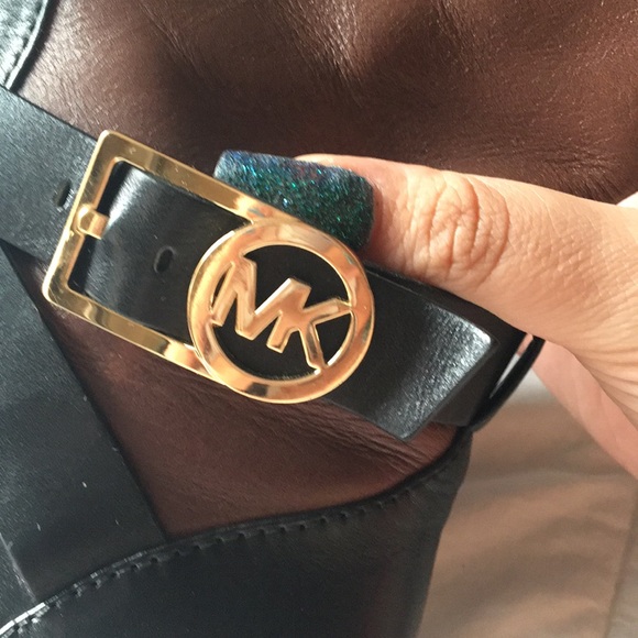 Michael Kors Boots - Leather and Logo Riding - Picture 5 of 12